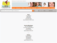 Tablet Screenshot of librairiechantelivre.com